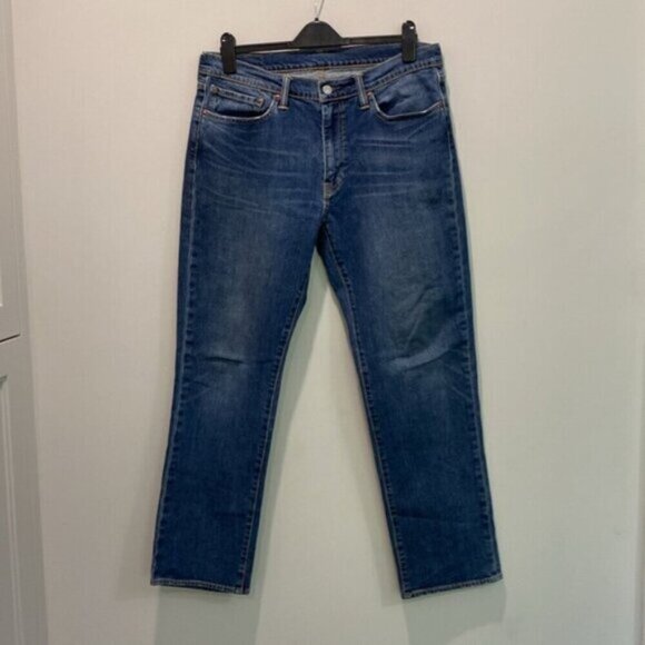 Levi's Straight Leg Blue Jeans Size 34 - Picture 12 of 15